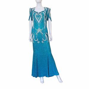 KLASS COLLECTION BEADED GOWN